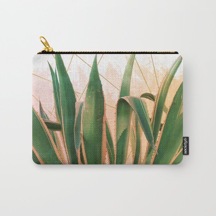Cactus with geometric Carry-All Pouch