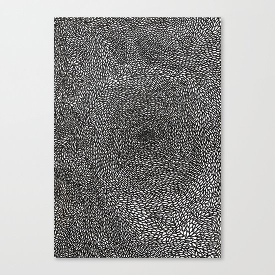 Shallcrass Pattern B&W Full Size Canvas Print