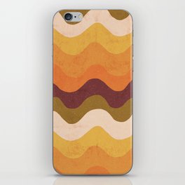 Abstract No.14 iPhone Skin | Vintage, Retro, Modern, Illustration, 70S, Orange, Warmtones, Stripes, Curated, Earthytones 