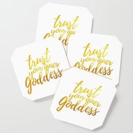 Trust Your Inner Goddess (Gold) Coaster