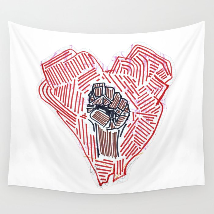 Untitled (Heart Fist) Wall Tapestry