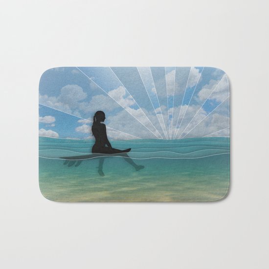 View from a Surfboard Bath Mat