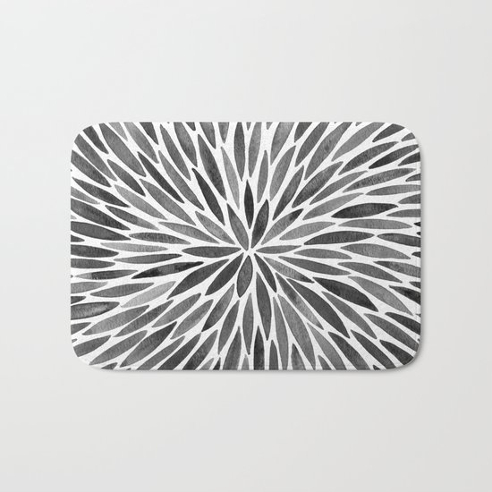 Blackened Burst Bath Mat