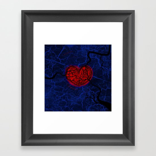 Overgrown Heart Framed Art Print