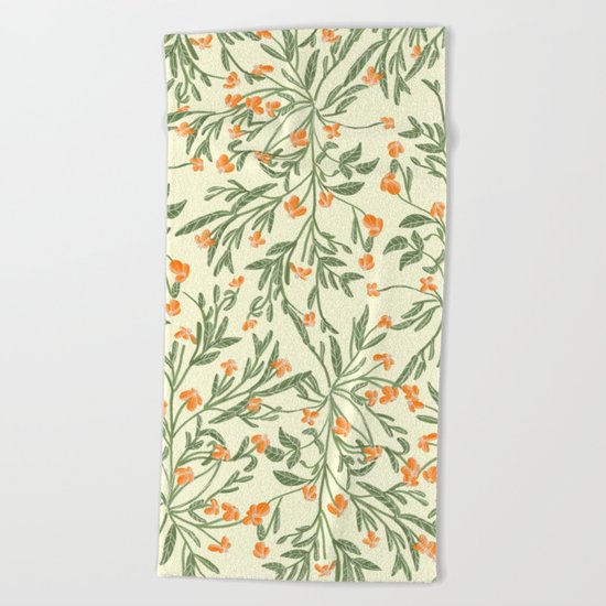 Wonder Garden Pattern Beach Towel