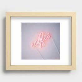 Neon Coffee Recessed Framed Print
