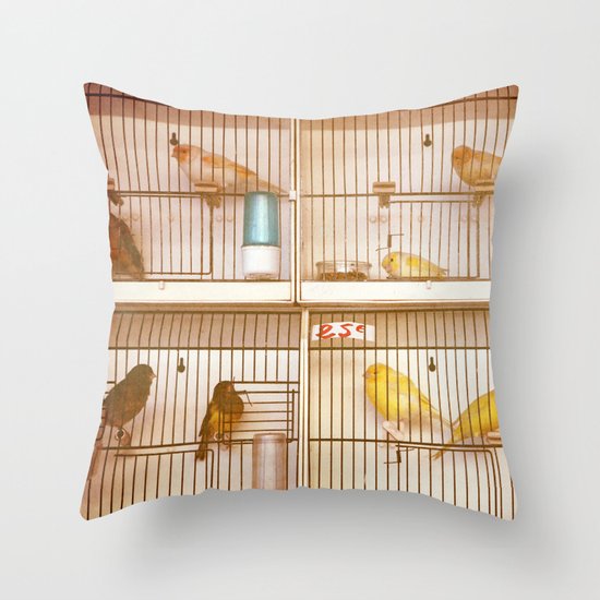 Marche Aux Oiseaux 2 Throw Pillow