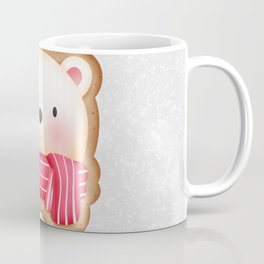 Cute Bear Face Red Scarf & Rosy Cheeks Coffee Mug