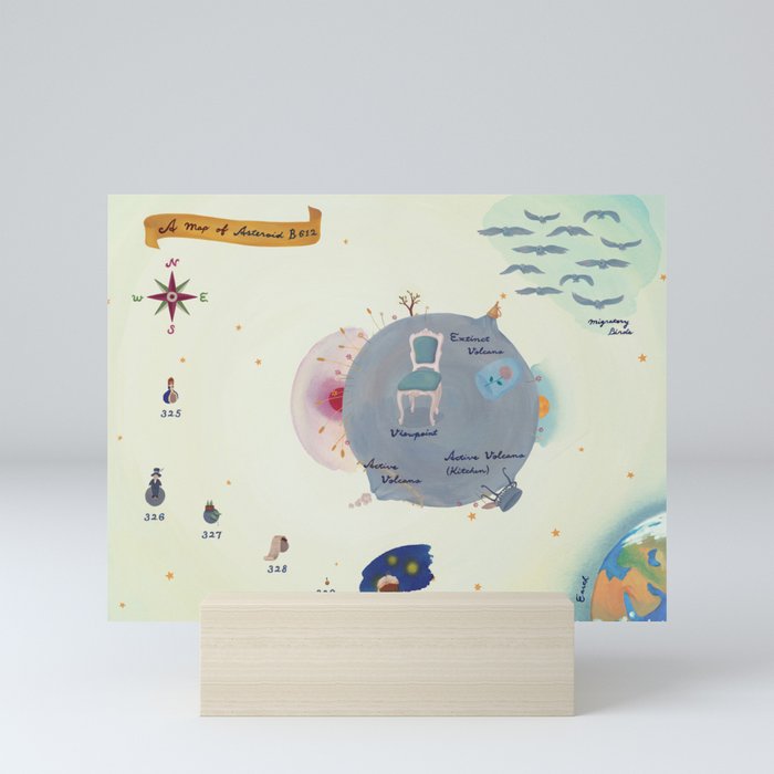 Little Prince Asteroid B612 map Mini Art Print