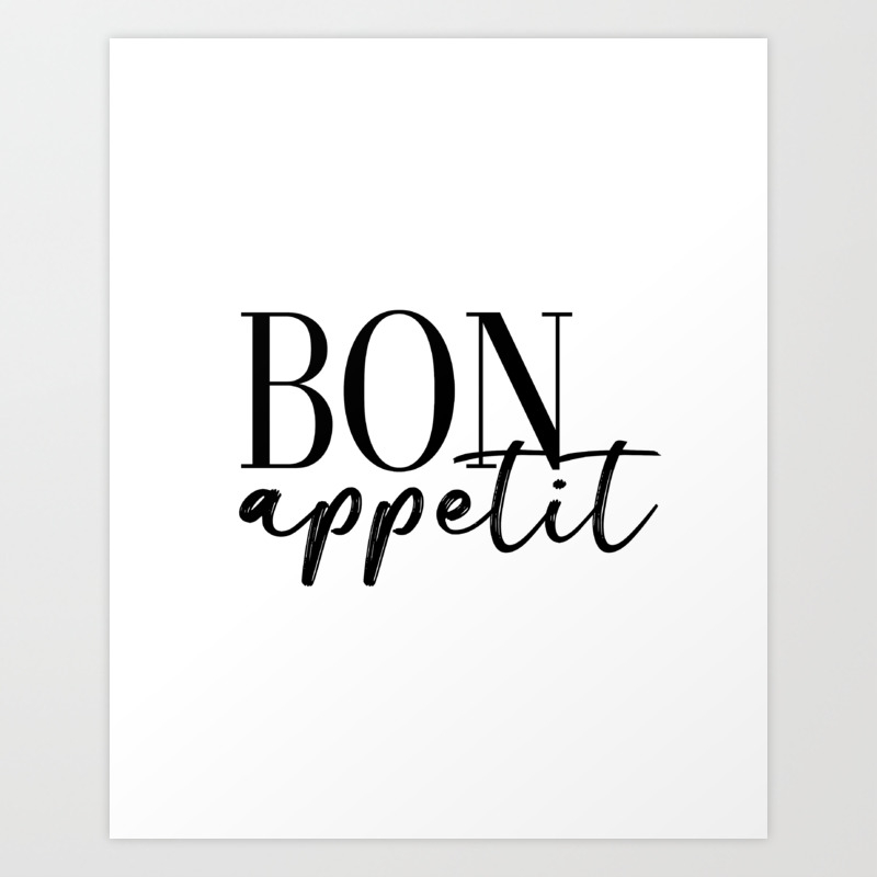 Bon Appetit Sign Dining Room Decor Typographic Print Kitchen