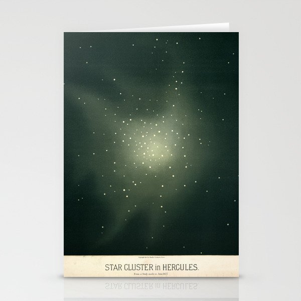 Star clusters in Hercules by Étienne Léopold Trouvelot (1877) Stationery Cards
