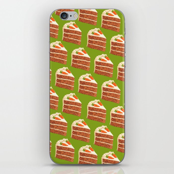 Carrot Cake Pattern - Green iPhone Skin