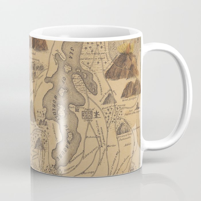 Old Biblical Map of The Sacred Writ (1847) Coffee Mug