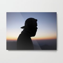 Men mystery Metal Print | Photo, Oneperson, Adult, Criminal, Winter, Outdoors, Crime, Silhouette, Mystery, Looking 