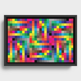 Pixels Framed Canvas
