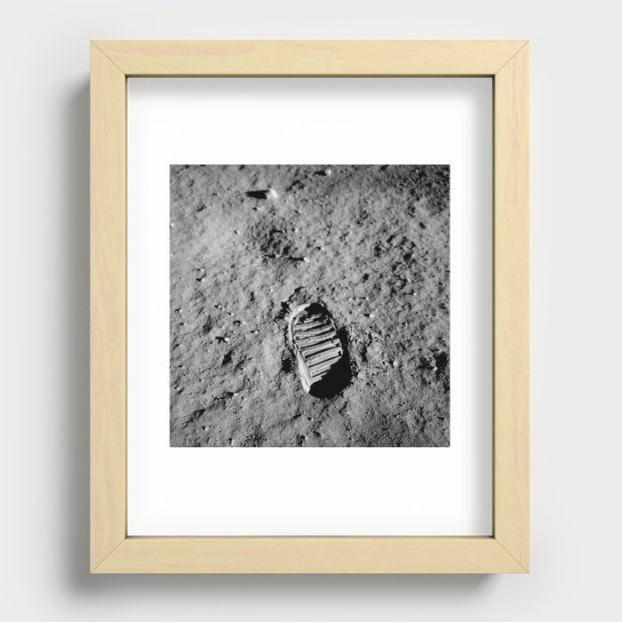 Bootprint On The Moon - Apollo 11 - 1969 Recessed Framed Print