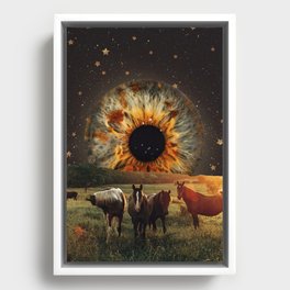 Night in the countryside Framed Canvas