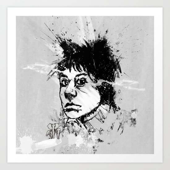 Brooklyn Bridge Girl Art Print