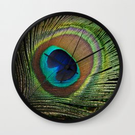 Peacock feather Wall Clock