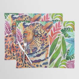 Leopard Tropical Watercolors Placemat