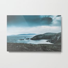 Dark tense and dramatic sea cliffs Metal Print | Brunyisland, Dark, Storm, Clouds, Gathering, Sea, Gloomy, Dramatic, Seaside, Steep 