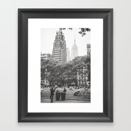 Bryant Park NYC Photography Framed Art Print