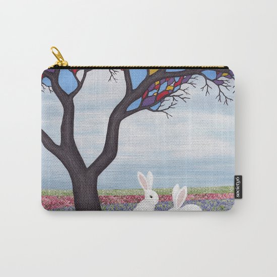 bunnies and the stained glass tree Carry-All Pouch