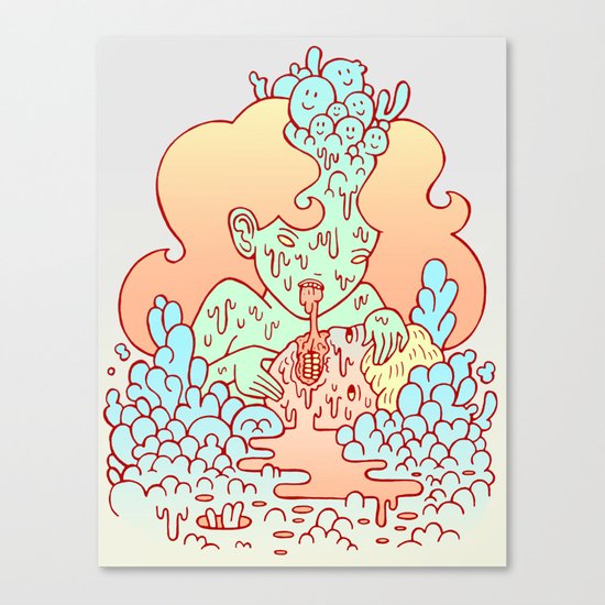 nom nom Canvas Print