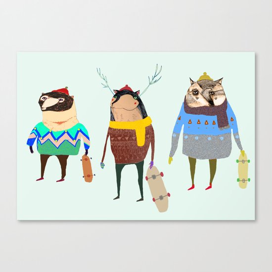 Skateboarders. Canvas Print