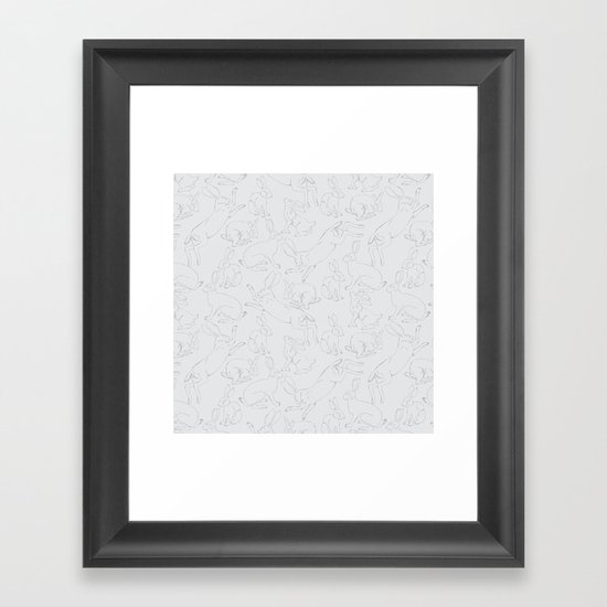 Hares Framed Art Print