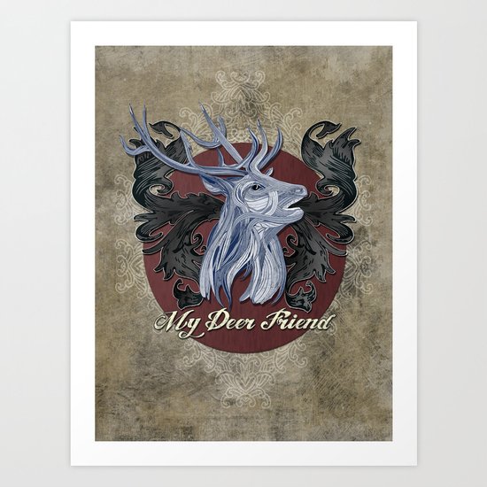 My Deer Friend / Version 2 Art Print