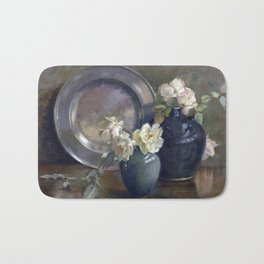 Mary Hiester Reid A Study in Greys Bath Mat | Oil, Maryhiesterreid, Blossom, Floral, Flower, Painting, Stilllife, Drab, Plant, Gray 