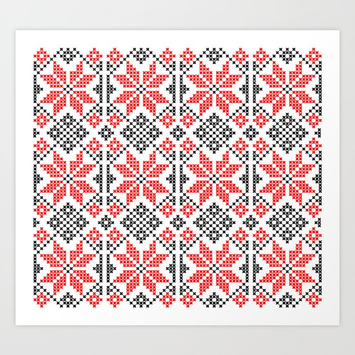 Romanian Traditional Embroidery Art Print By Gabrielatardea Society6