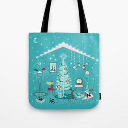 Retro Holiday Decorating Tote Bag