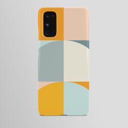 Summer Evening Geometric Shapes in Soft Blue and Orange Android Case