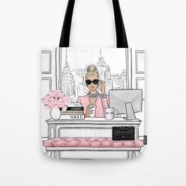 Boss girl in New York fashion illustration Tote Bag