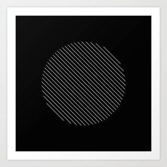 Tilt - Black and White Minimalism Abstract Art Print