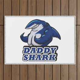 Daddy shark Outdoor Rug