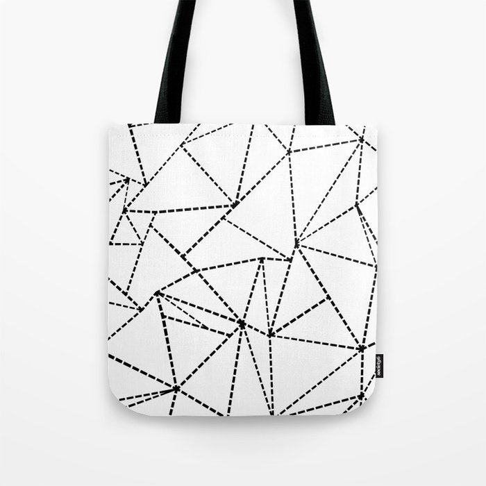 Abstract Dotted Lines Black and White Tote Bag by Emeline | Society6