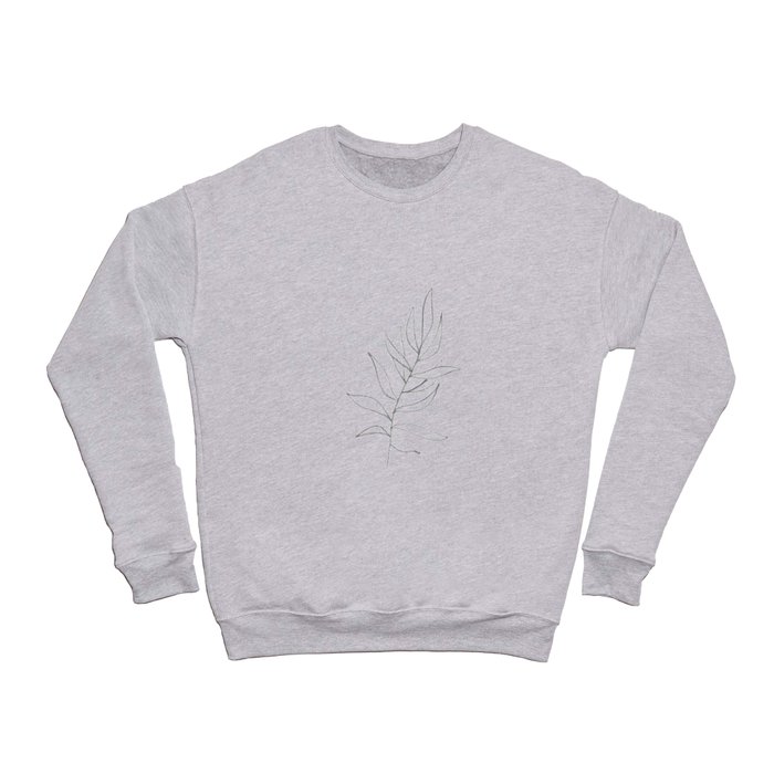 Line art palm leaf Crewneck Sweatshirt