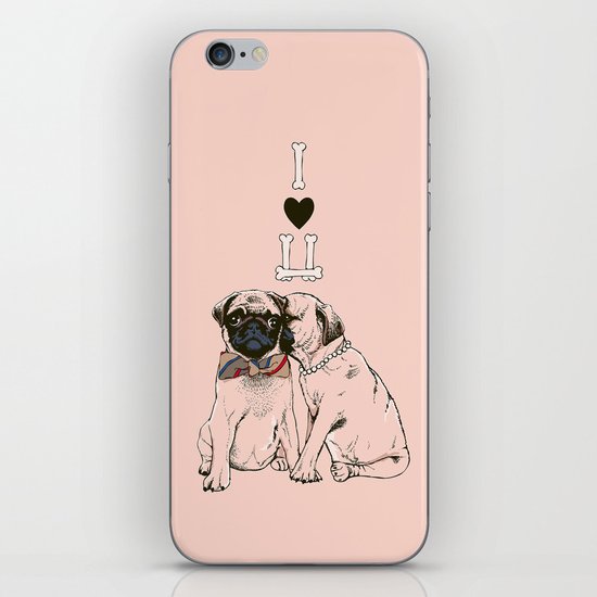 The Love of Pug iPhone Skin