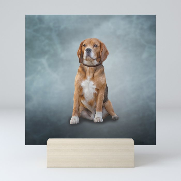 Drawing Dog Beagle 28 Mini Art Print