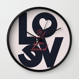 All you need is love, The Beatle music quote, Valentine's Day, just married, couples gift, present Wall Clock | Fianceartgift, Romanticpresent, Bemyvalentine, Lovestoryposter, Justmarriedgift, Relationshipgift, Graphicdesign, Giftforher, Marriagepostergift, Couplesgift 