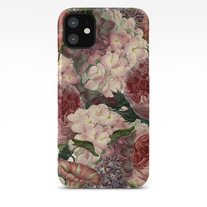 Pink watercolor vintage flowers pattern iphone 11 case Pink watercolor vintage flowers pattern iphone 11 case