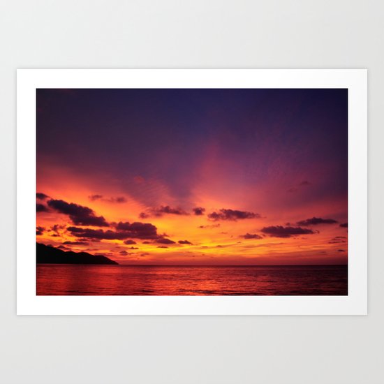 Sunset. Art Print