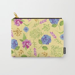 Hydrangea on yellow Carry-All Pouch