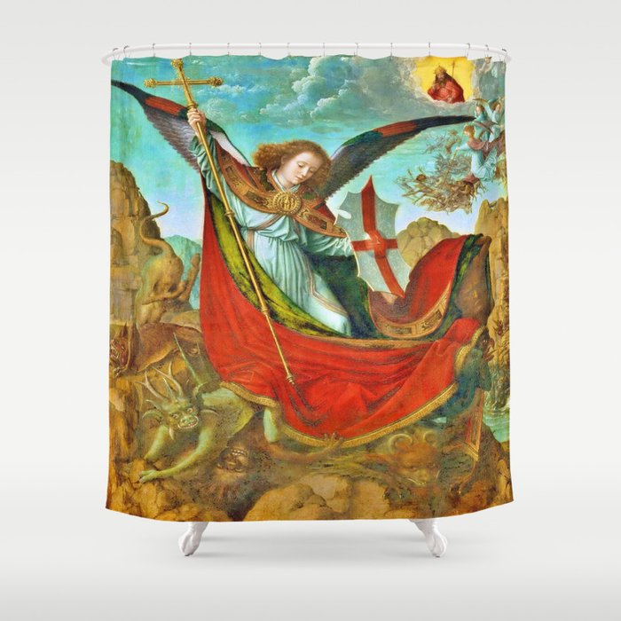 Altarpiece of St. Michael - David, Gerard Shower Curtain