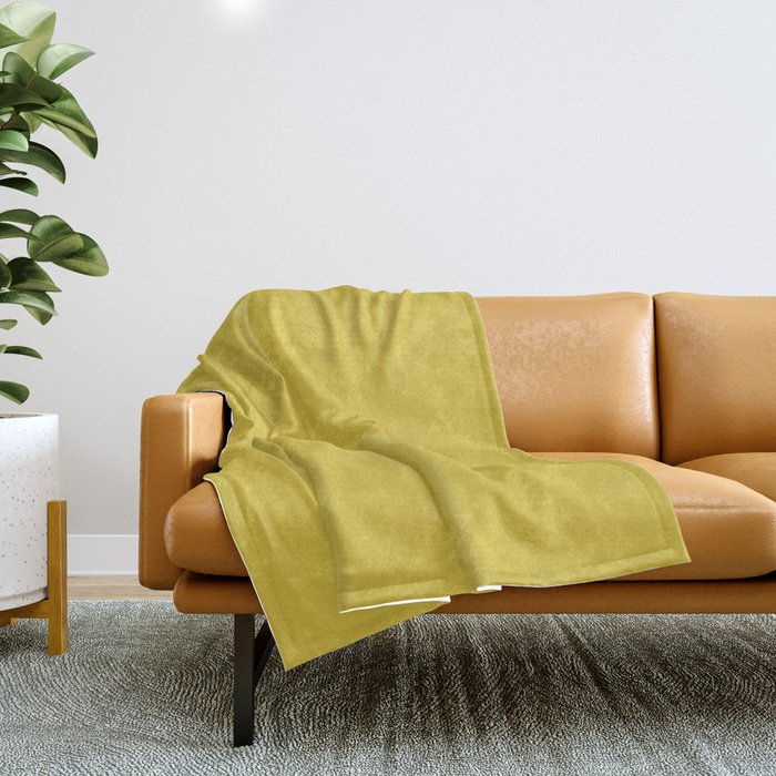 Passion Fruit yellowish solid color Throw Blanket