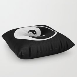 Ying yang the symbol of harmony and balance- good and evil Floor Pillow