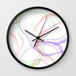 ABSTRACT PATTERN SPRING PASTEL FLORAL MINT SUNSET Wall Clock